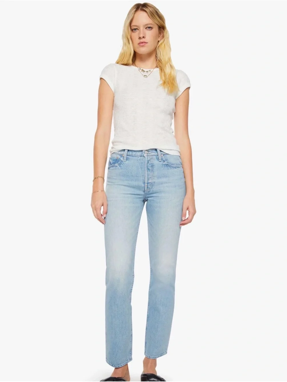 MOTHER Light Wash Straight-Leg Jeans - Picture 4 of 4